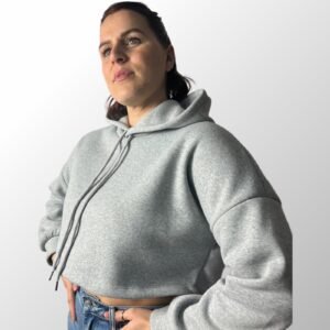 Felpa ARIA Ultra-Crop con cappuccio