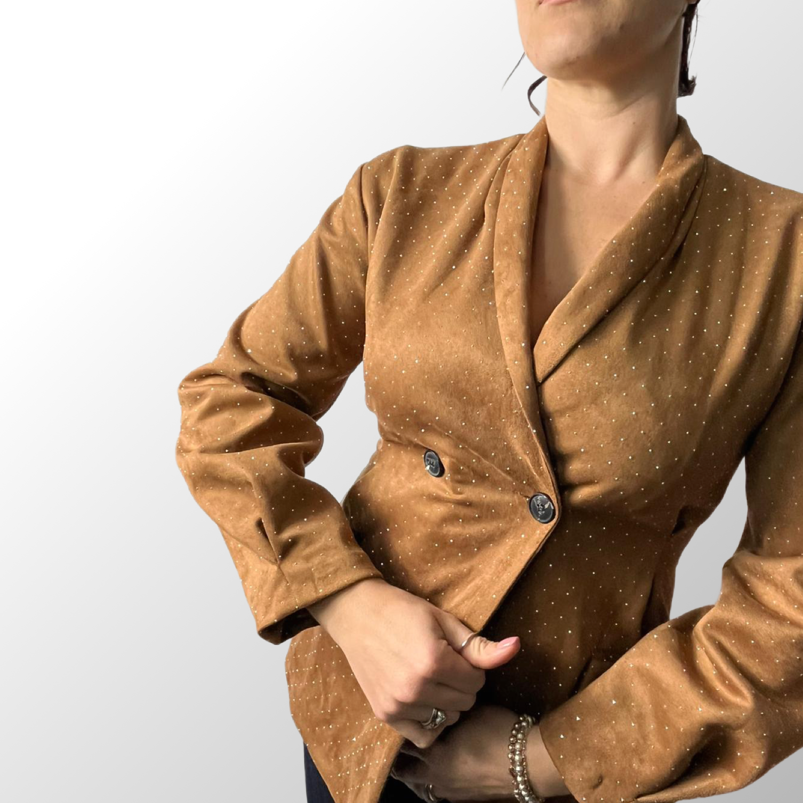 Blazer Scamosciato SUEDE con Strass - immagine 2