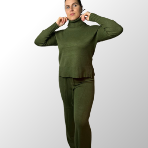 Completo COPENAGHEN a Collo Alto e Pantaloni Wide-Leg