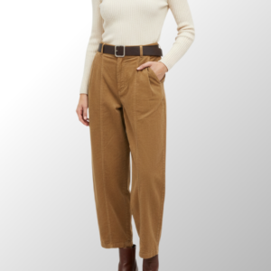 Pantalone WINSTON a sigaretta in Velluto con cintura