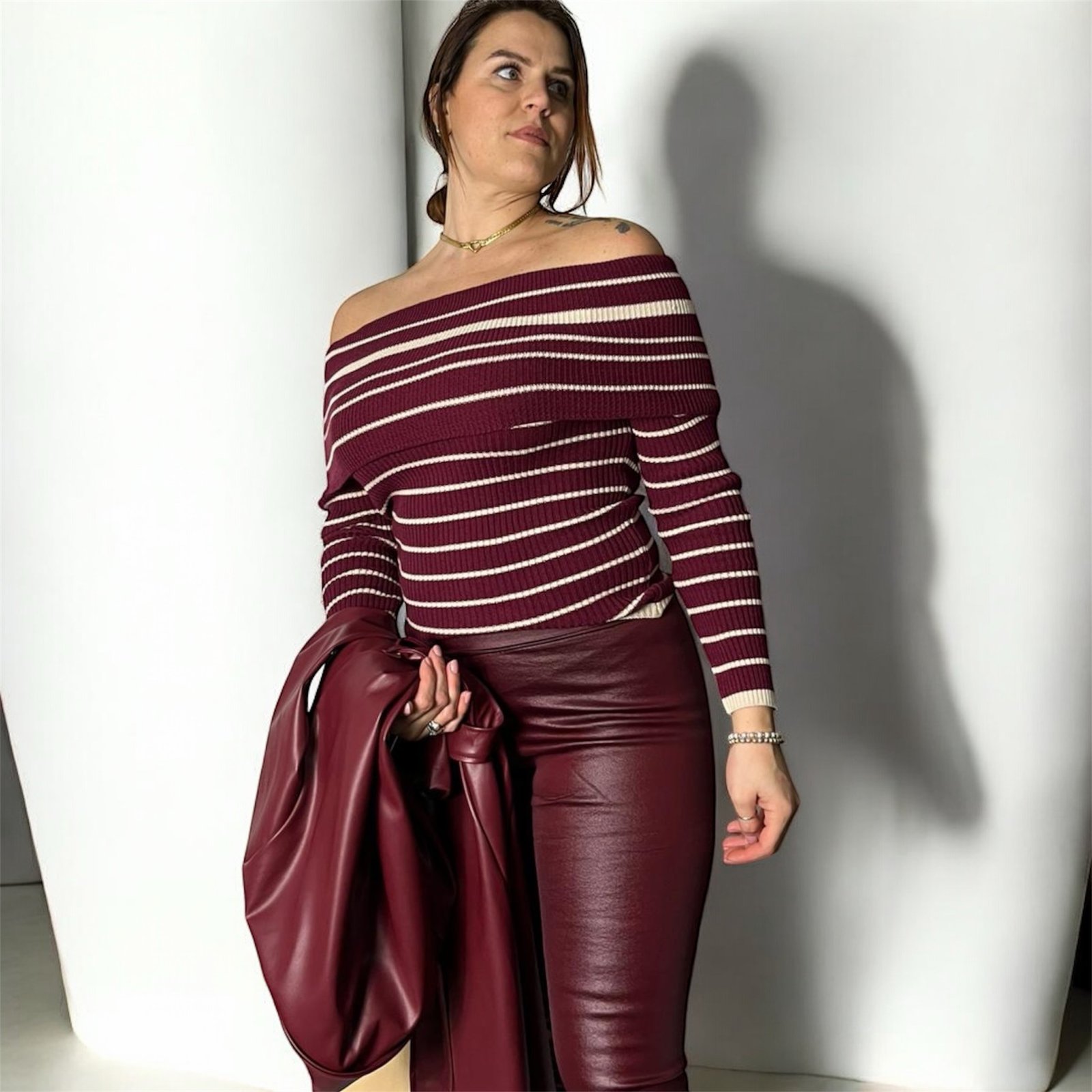 Top off Shouldera a costine e Righe