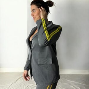 Giacca Blazer Sporty-Stripe con Bande Laterali