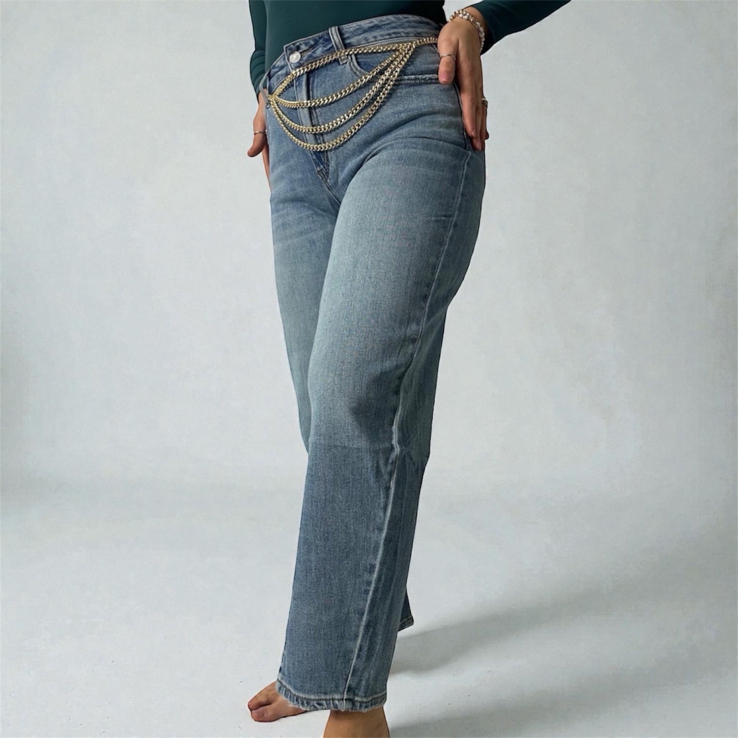 Jeans Vita Media Mom Fit - immagine 2
