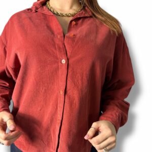 Camicia Oversize in Velluto a Coste