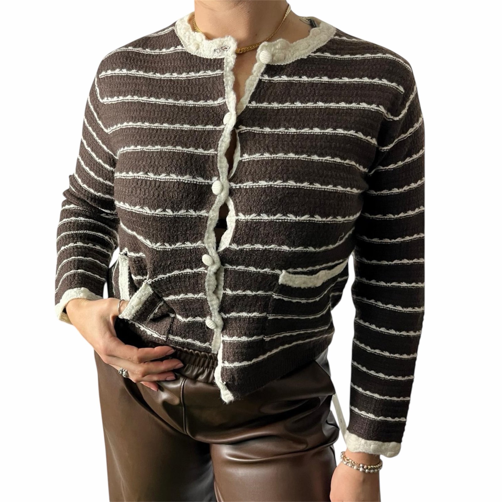 Cardigan Maglioncino Vintage Lavorato