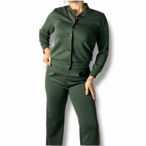 Completo Tuta  Sporty-Chic  Cardigan e Pantaloni Palazzi