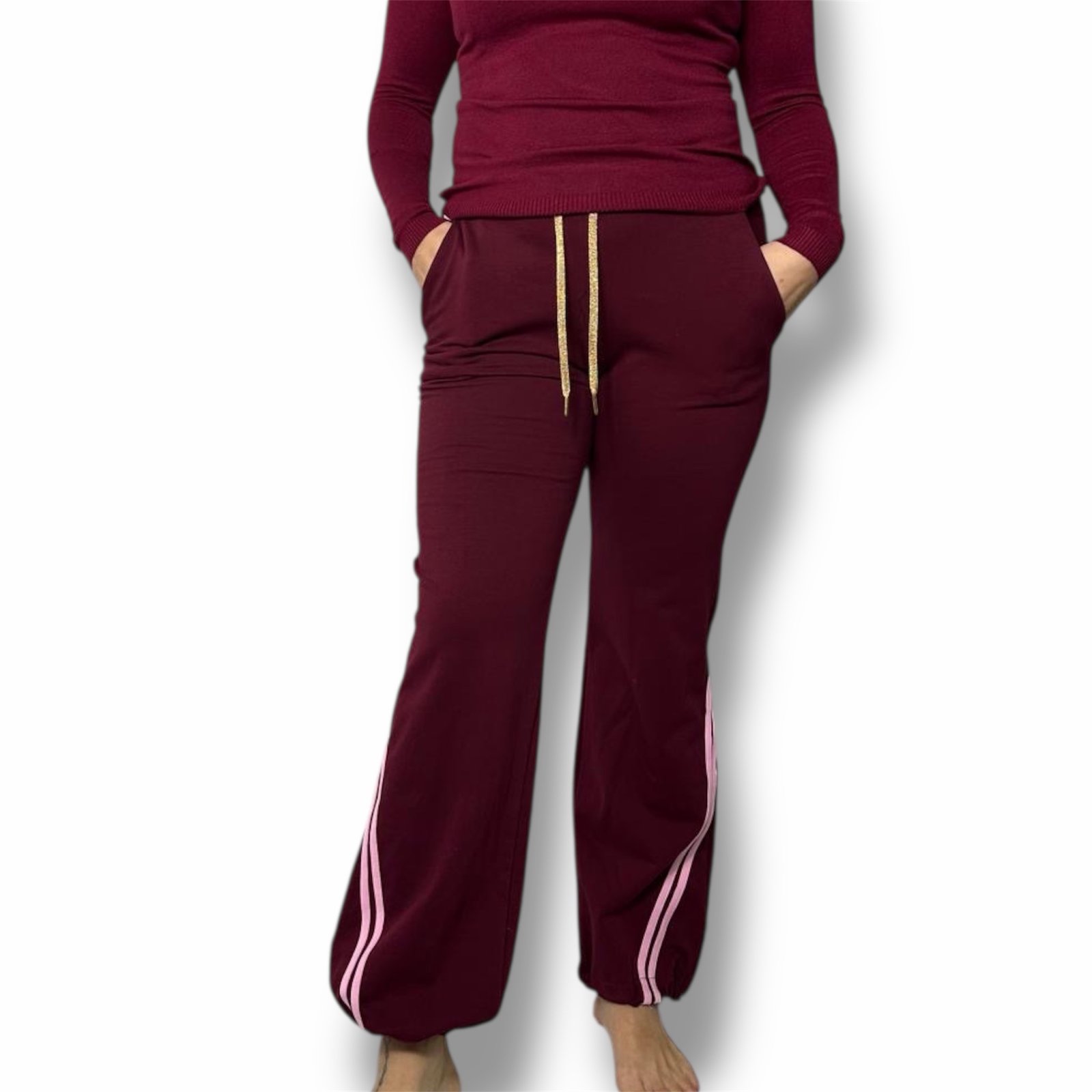 Pantaloni Tuta Cargo Oversize con Doppia Banda - immagine 2