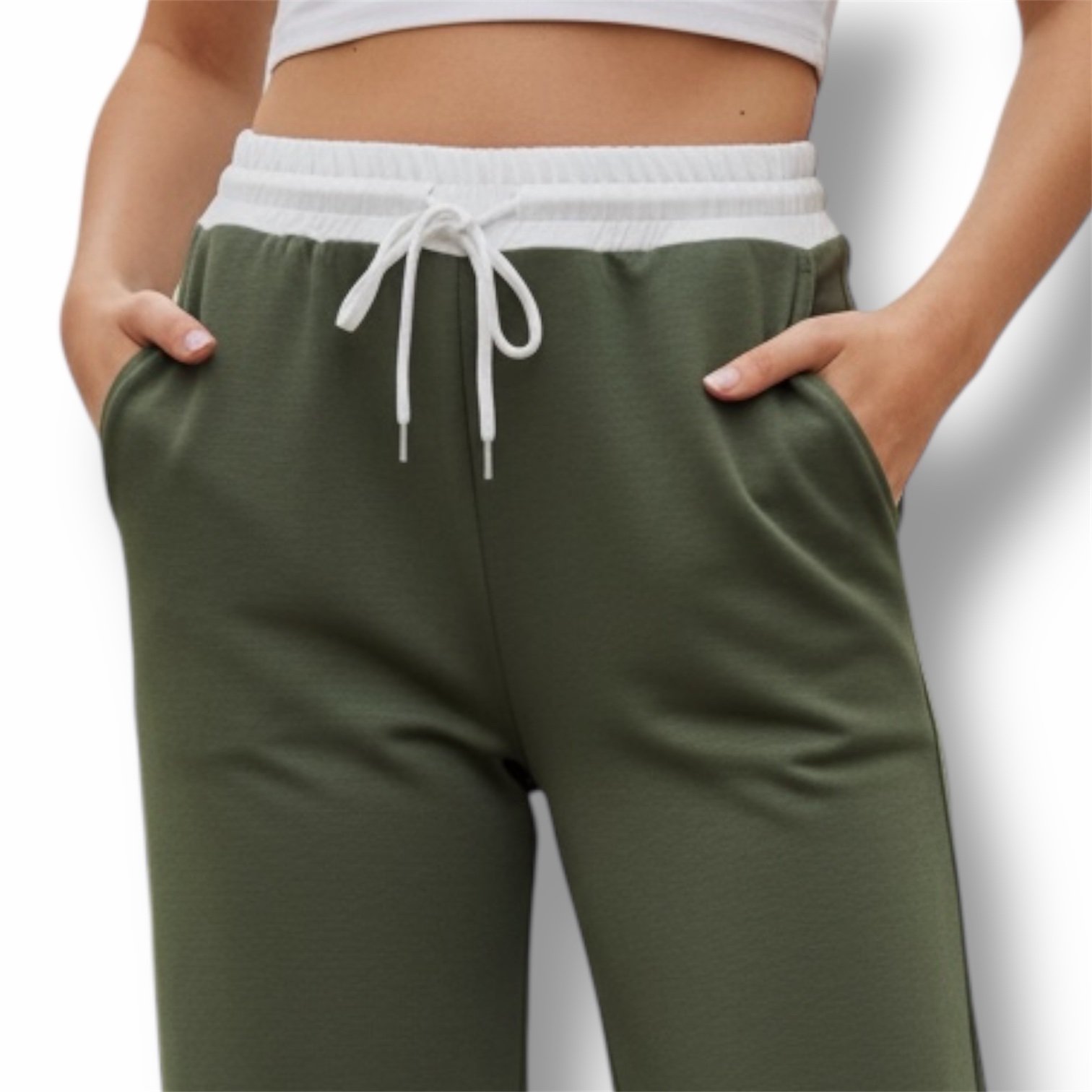 Pantaloni Sportivi Vita Alta Gamba Larga - immagine 2